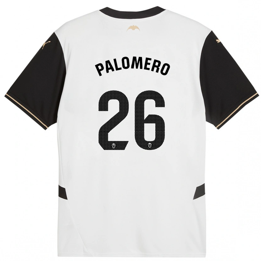 Danxen Kinder Marc Palomero #26 Weiß Schwarz Heimtrikot Trikot 2024/25 T-Shirt