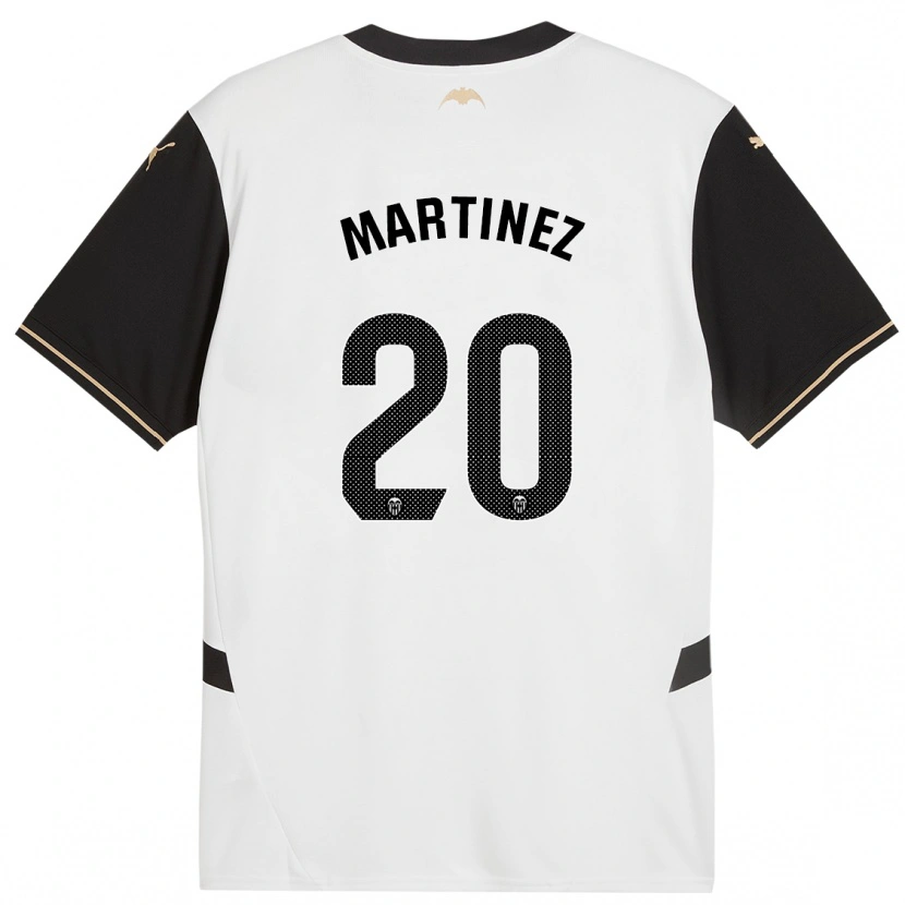 Danxen Kinder Asun Martínez #20 Weiß Schwarz Heimtrikot Trikot 2024/25 T-Shirt