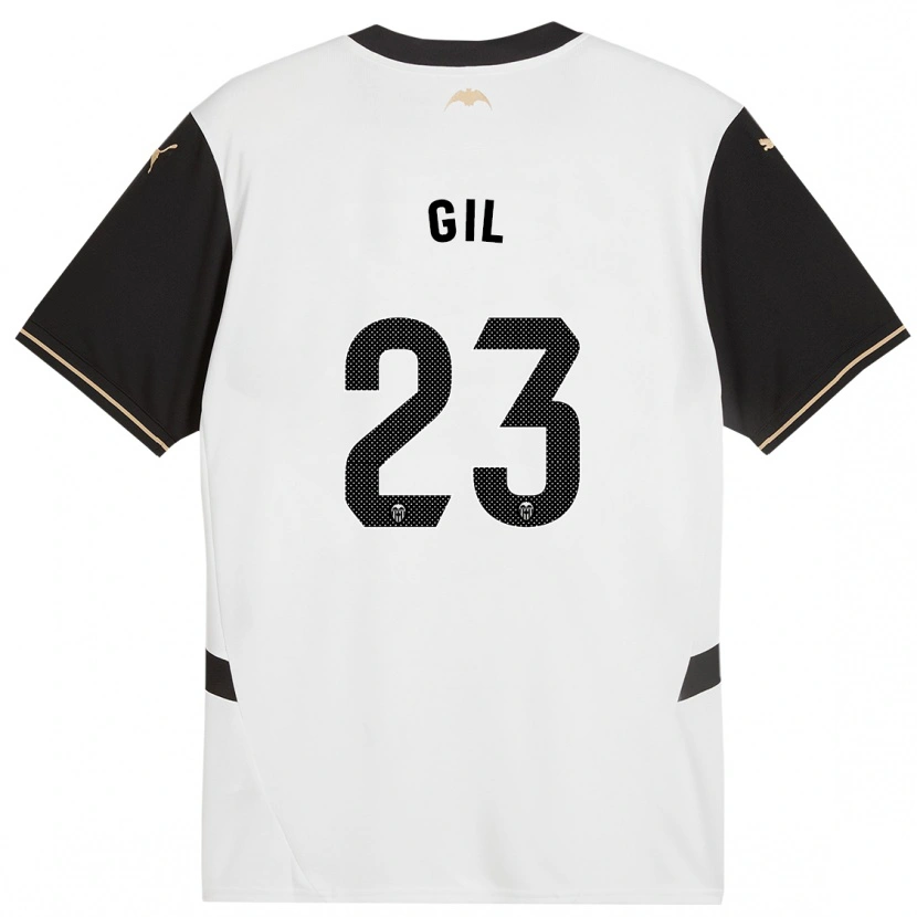 Danxen Kinder Elena Gil #23 Weiß Schwarz Heimtrikot Trikot 2024/25 T-Shirt