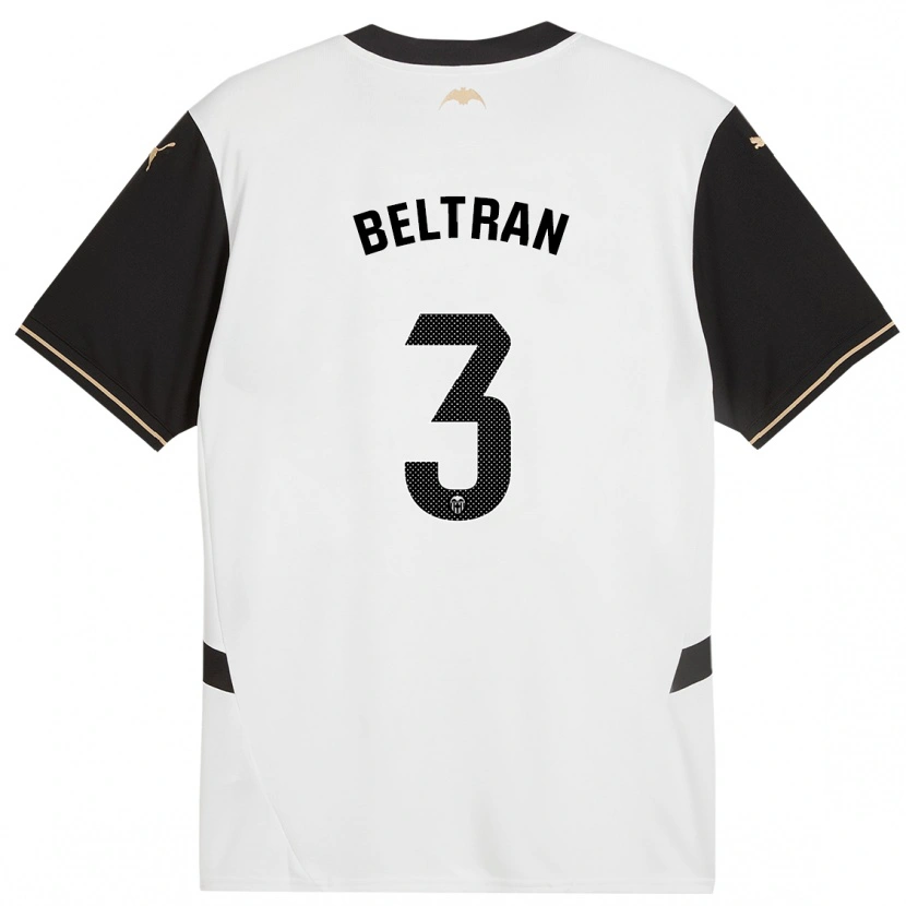 Danxen Kinder Bea Beltran #3 Weiß Schwarz Heimtrikot Trikot 2024/25 T-Shirt