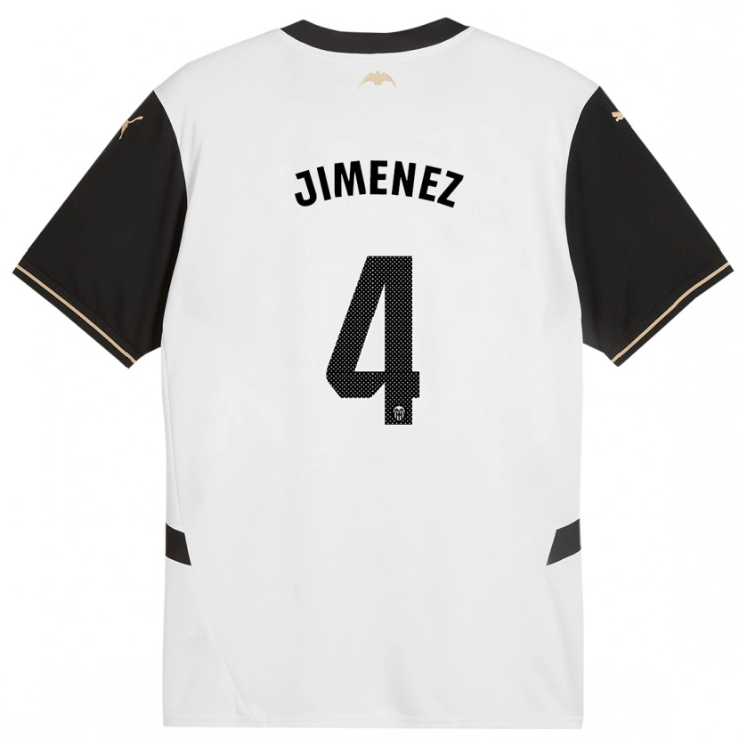 Danxen Kinder Maria Jimenez #4 Weiß Schwarz Heimtrikot Trikot 2024/25 T-Shirt