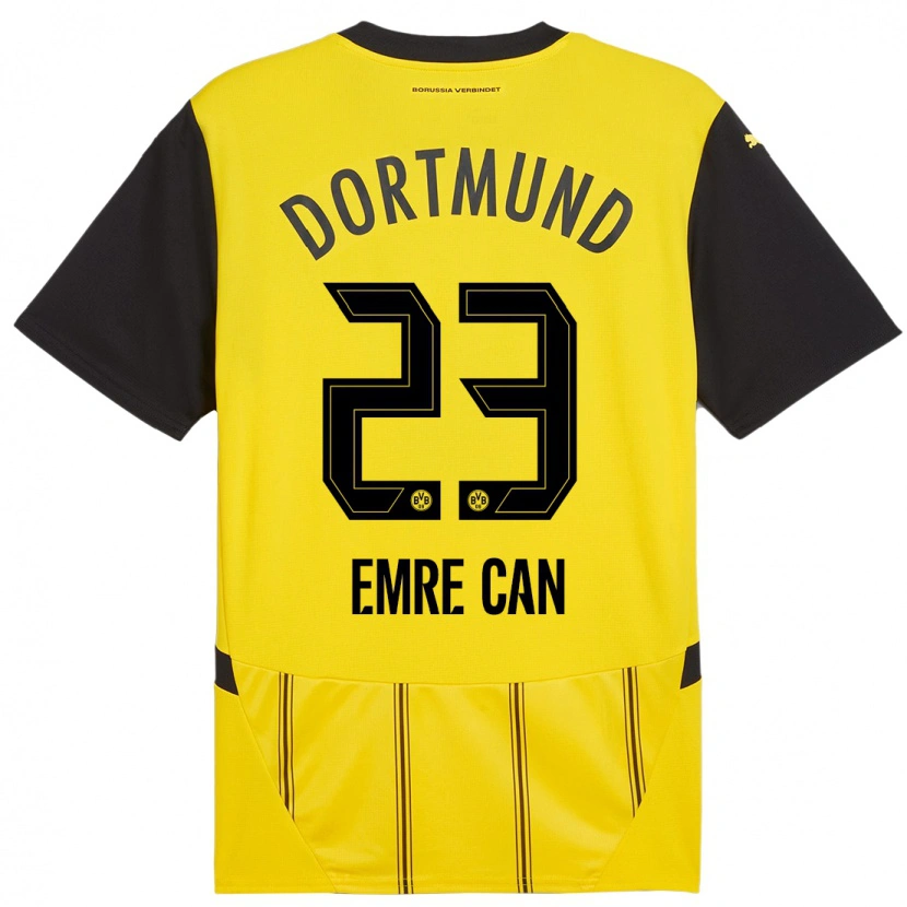 Danxen Kinder Emre Can #23 Gelb Schwarz Heimtrikot Trikot 2024/25 T-Shirt