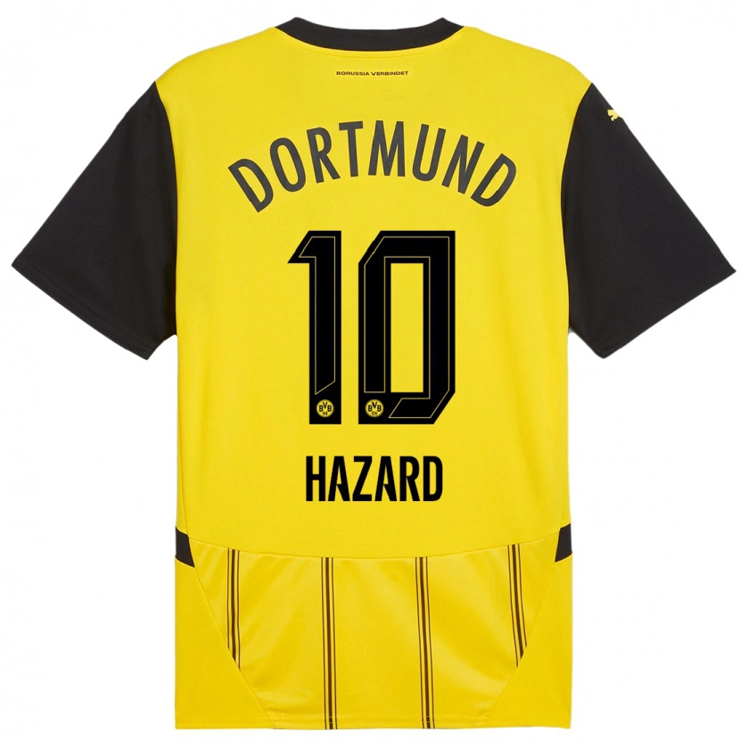 Danxen Kinder Thorgan Hazard #10 Gelb Schwarz Heimtrikot Trikot 2024/25 T-Shirt