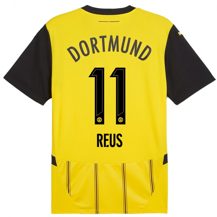 Danxen Kinder Marco Reus #11 Gelb Schwarz Heimtrikot Trikot 2024/25 T-Shirt