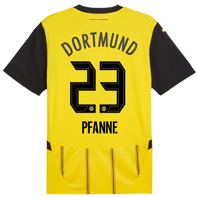 Danxen Kinder Franz Pfanne #23 Gelb Schwarz Heimtrikot Trikot 2024/25 T-Shirt