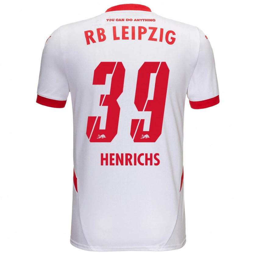 Danxen Kinder Benjamin Henrichs #39 Weiß Rot Heimtrikot Trikot 2024/25 T-Shirt