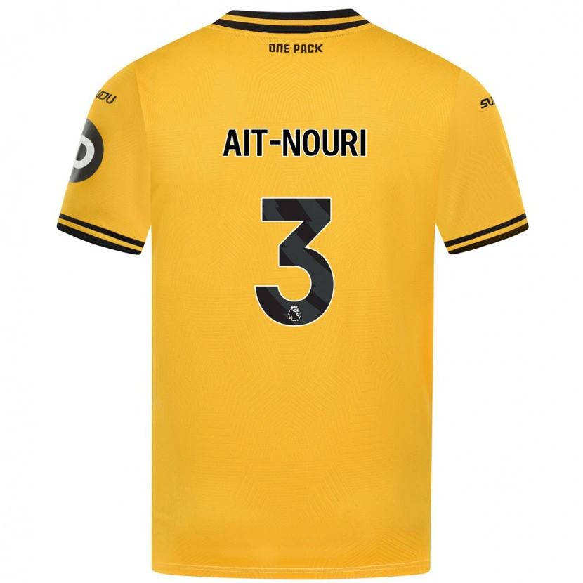 Danxen Kinder Rayan Aït-Nouri #3 Gelb Heimtrikot Trikot 2024/25 T-Shirt