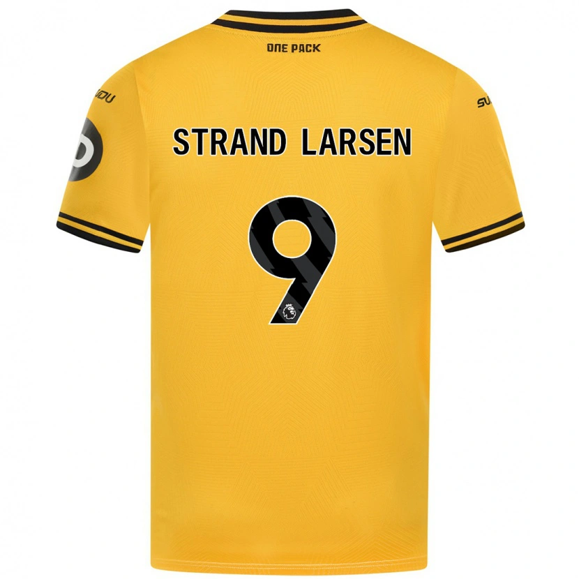 Danxen Kinder Jørgen Strand Larsen #9 Gelb Heimtrikot Trikot 2024/25 T-Shirt