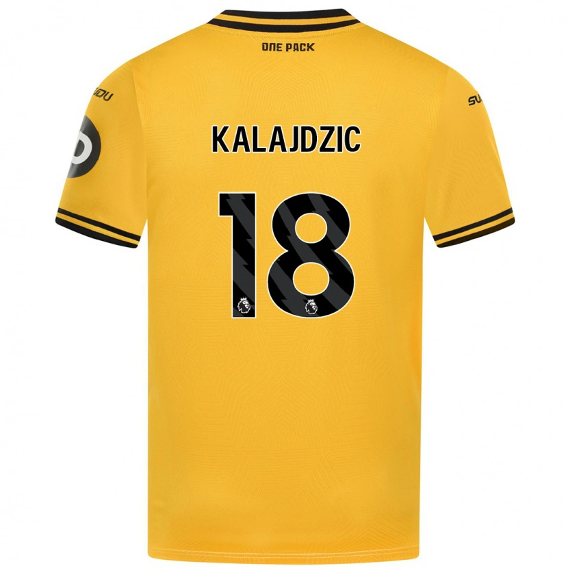 Danxen Kinder Sasa Kalajdzic #18 Gelb Heimtrikot Trikot 2024/25 T-Shirt