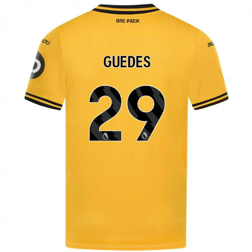 Danxen Kinder Gonçalo Guedes #29 Gelb Heimtrikot Trikot 2024/25 T-Shirt