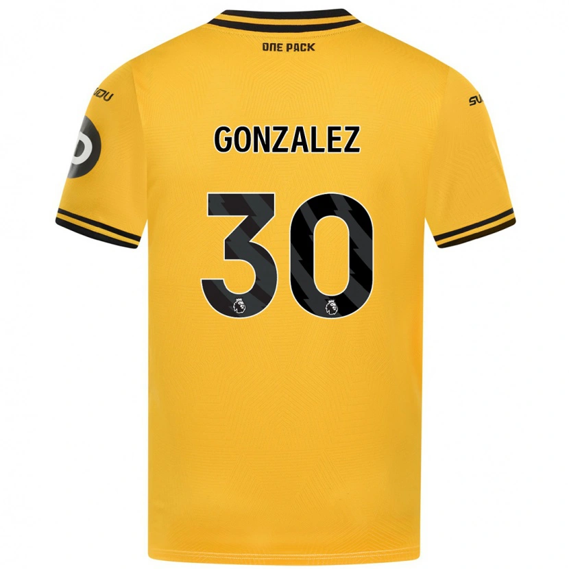 Danxen Kinder Enso González #30 Gelb Heimtrikot Trikot 2024/25 T-Shirt