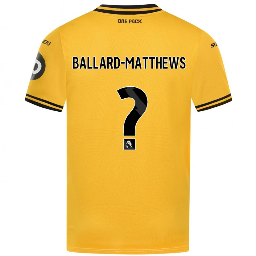 Danxen Kinder Emilio Ballard-Matthews #0 Gelb Heimtrikot Trikot 2024/25 T-Shirt