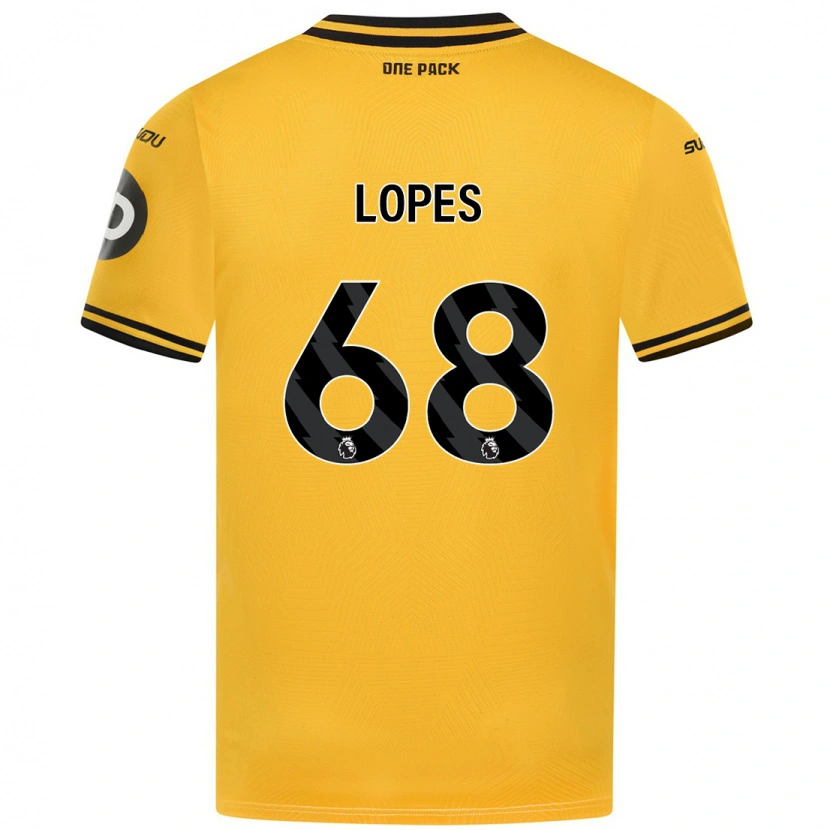 Danxen Kinder Leo Lopes #68 Gelb Heimtrikot Trikot 2024/25 T-Shirt