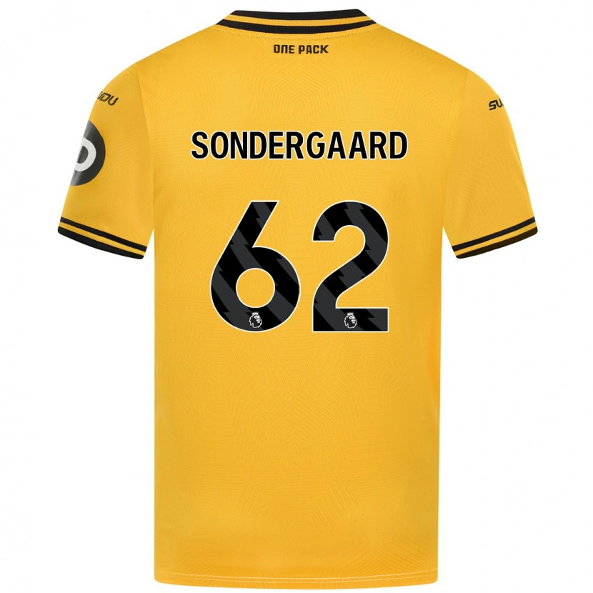 Danxen Kinder Andreas Sondergaard #62 Gelb Heimtrikot Trikot 2024/25 T-Shirt