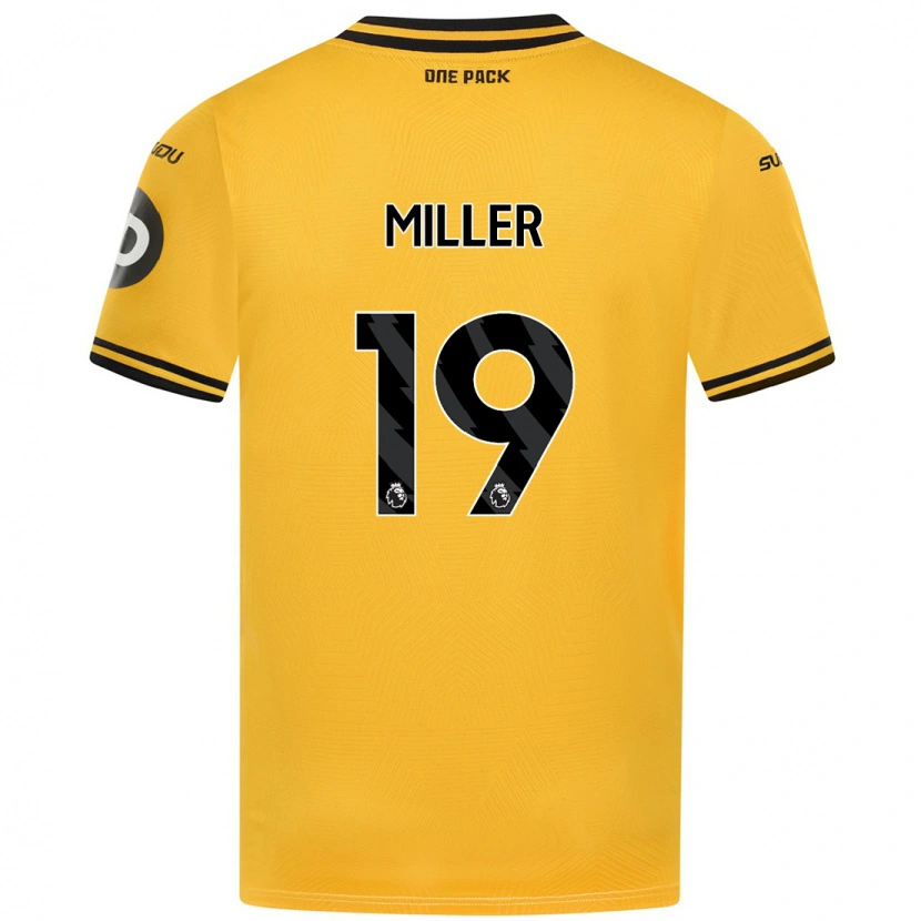 Danxen Kinder Ali Miller #19 Gelb Heimtrikot Trikot 2024/25 T-Shirt