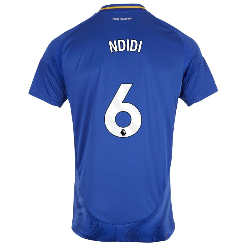 Danxen Kinder Wilfred Ndidi #6 Blau Weiß Heimtrikot Trikot 2024/25 T-Shirt