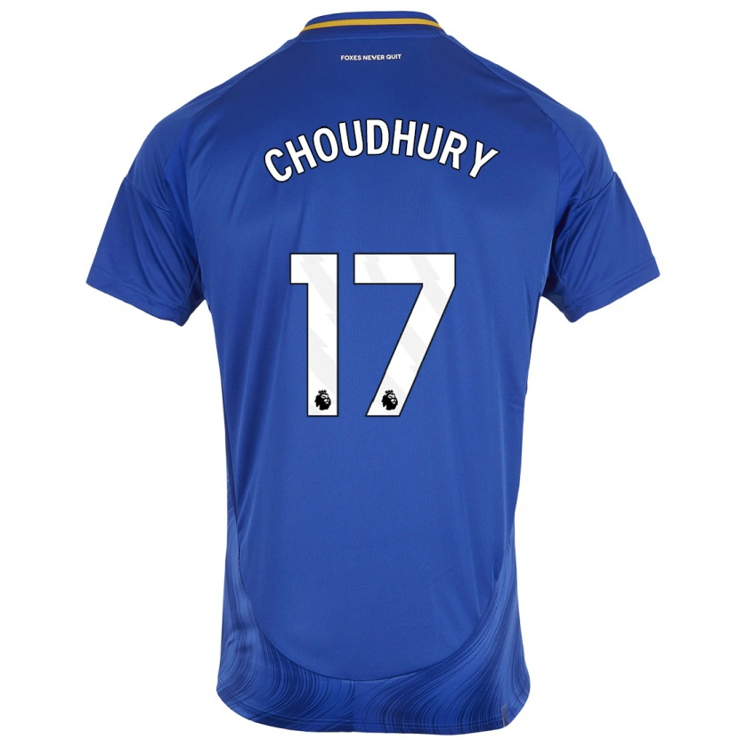 Danxen Kinder Hamza Choudhury #17 Blau Weiß Heimtrikot Trikot 2024/25 T-Shirt