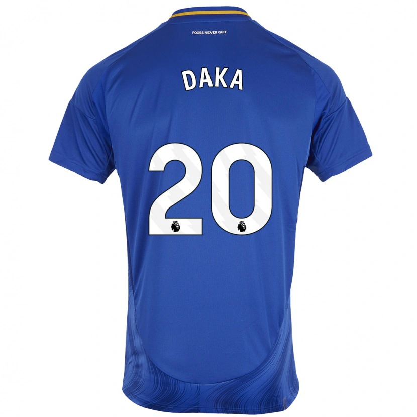 Danxen Kinder Patson Daka #20 Blau Weiß Heimtrikot Trikot 2024/25 T-Shirt