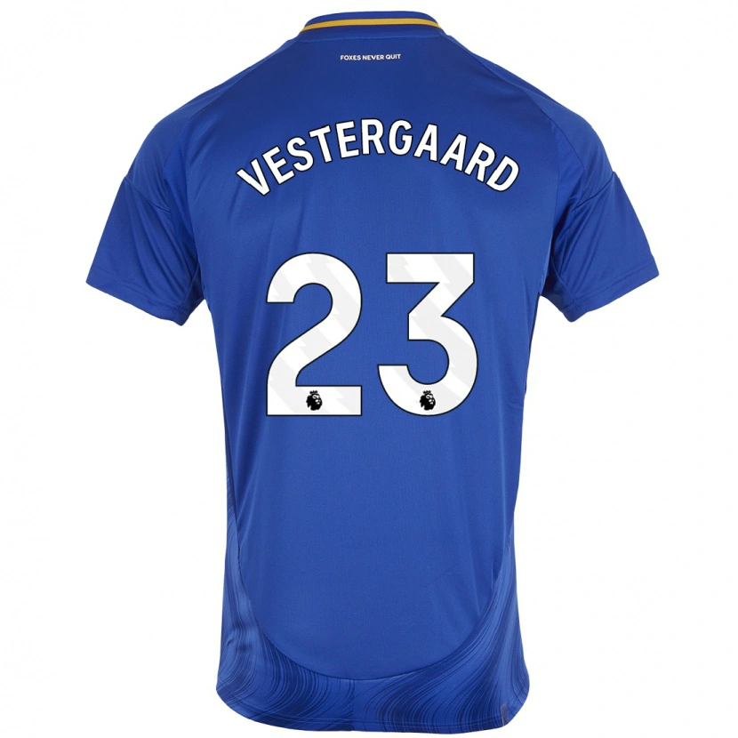 Danxen Kinder Jannik Vestergaard #23 Blau Weiß Heimtrikot Trikot 2024/25 T-Shirt