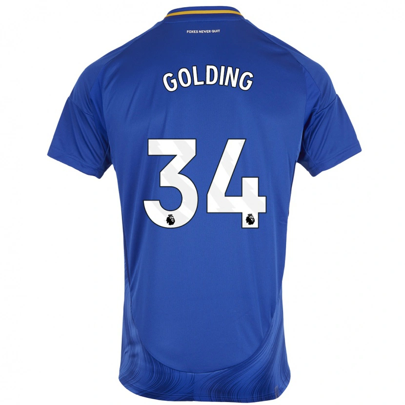 Danxen Kinder Michael Golding #34 Blau Weiß Heimtrikot Trikot 2024/25 T-Shirt