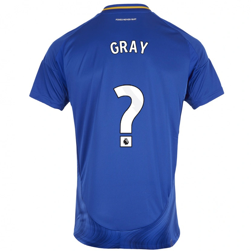 Danxen Kinder Kevon Gray #0 Blau Weiß Heimtrikot Trikot 2024/25 T-Shirt