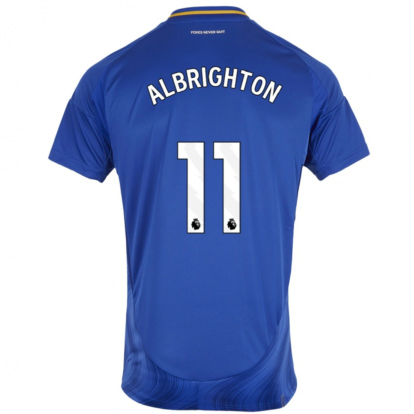 Danxen Kinder Marc Albrighton #11 Blau Weiß Heimtrikot Trikot 2024/25 T-Shirt