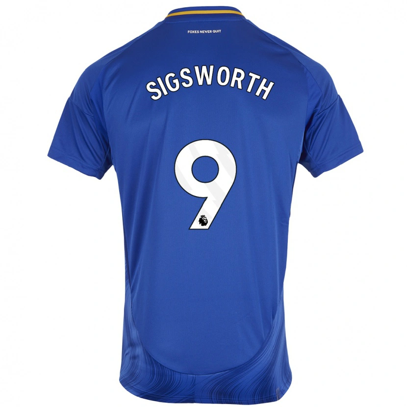 Danxen Kinder Jessica Sigsworth #9 Blau Weiß Heimtrikot Trikot 2024/25 T-Shirt