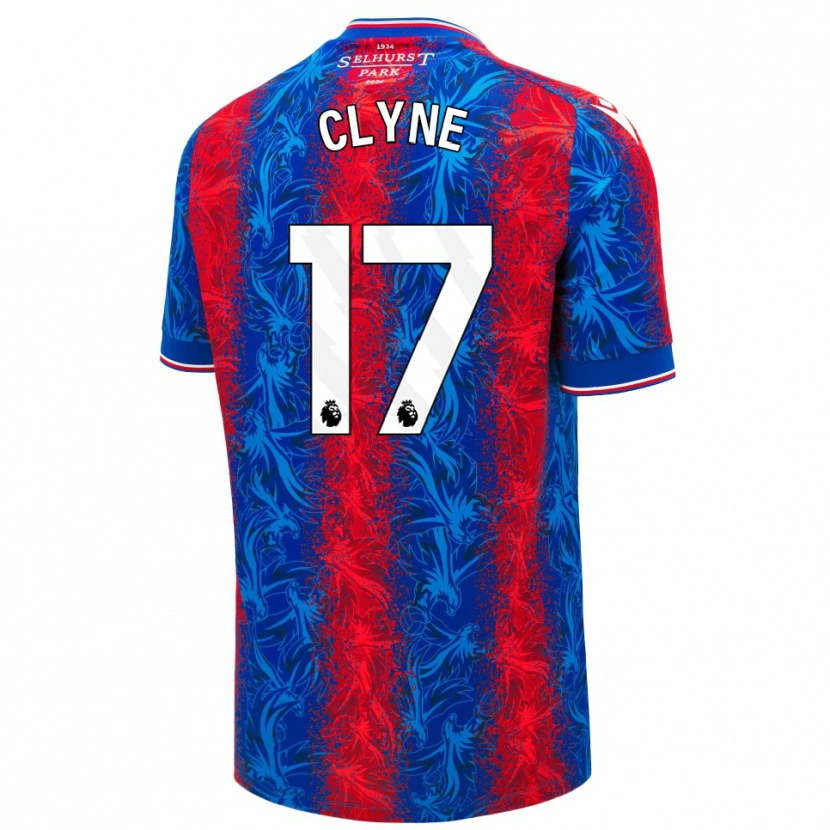 Danxen Kinder Nathaniel Clyne #17 Rot Blauen Streifen Heimtrikot Trikot 2024/25 T-Shirt