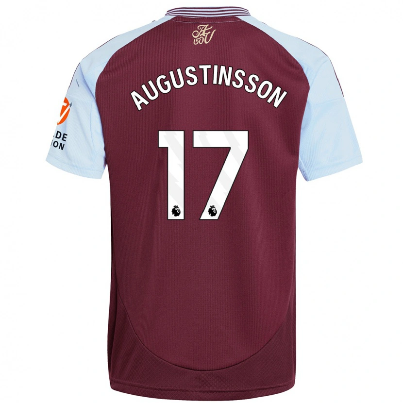 Danxen Kinder Ludwig Augustinsson #17 Burgunder Himmelblau Heimtrikot Trikot 2024/25 T-Shirt