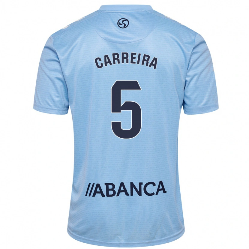 Danxen Kinder Sergio Carreira #5 Himmelblau Heimtrikot Trikot 2024/25 T-Shirt