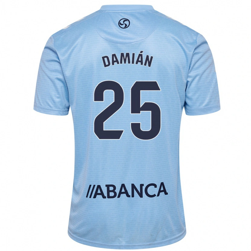 Danxen Kinder Damián Rodríguez #25 Himmelblau Heimtrikot Trikot 2024/25 T-Shirt