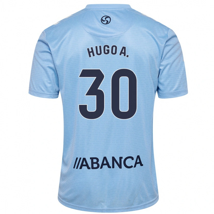 Danxen Kinder Hugo Álvarez #30 Himmelblau Heimtrikot Trikot 2024/25 T-Shirt