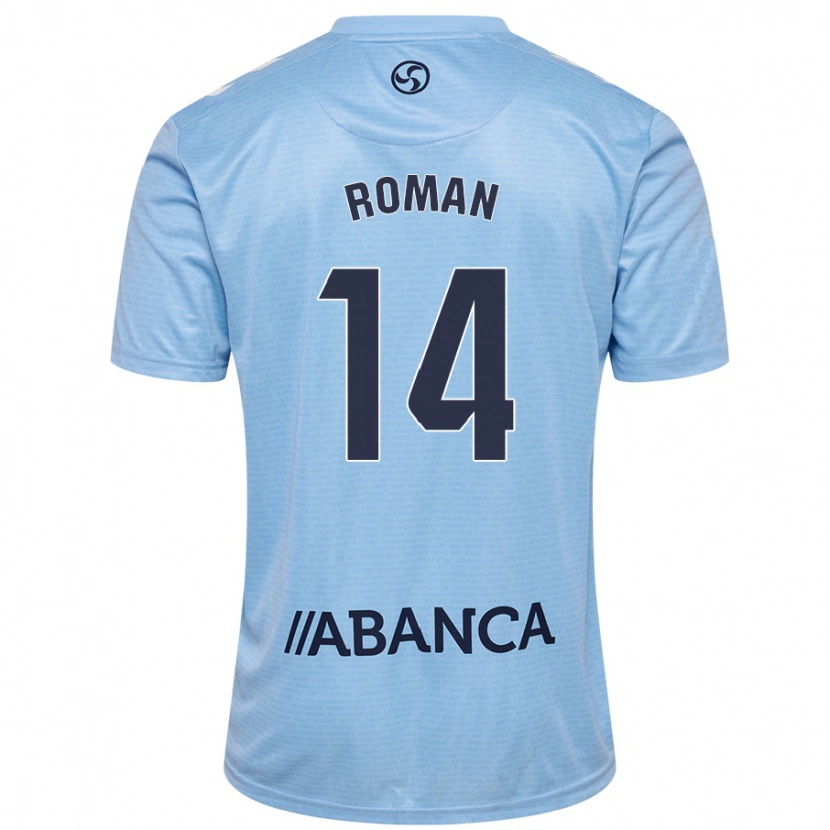 Danxen Kinder Miguel Román #14 Himmelblau Heimtrikot Trikot 2024/25 T-Shirt