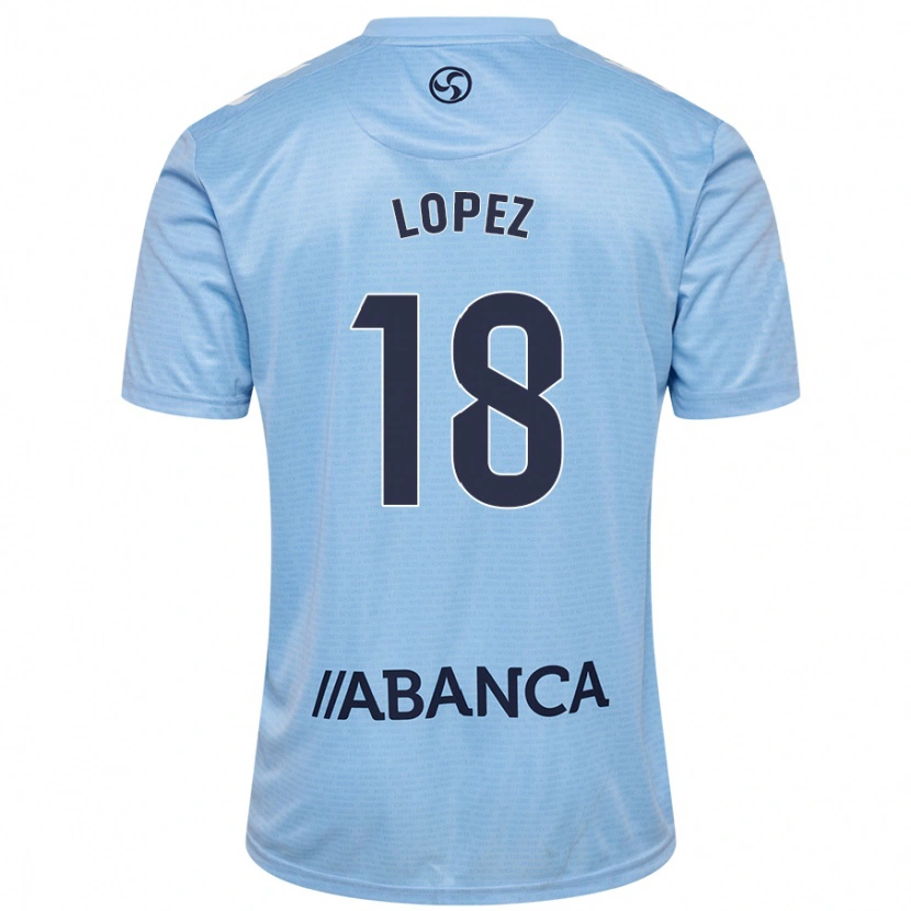 Danxen Kinder Joel López #18 Himmelblau Heimtrikot Trikot 2024/25 T-Shirt