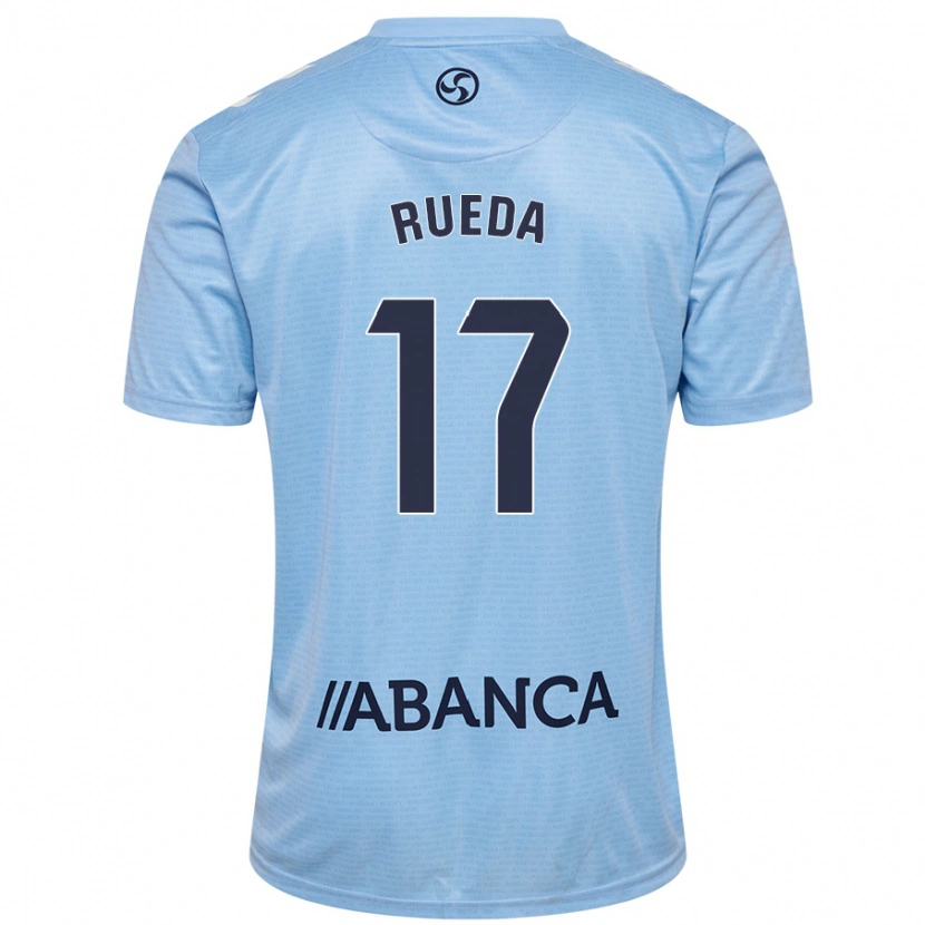 Danxen Kinder Javi Rueda #17 Himmelblau Heimtrikot Trikot 2024/25 T-Shirt