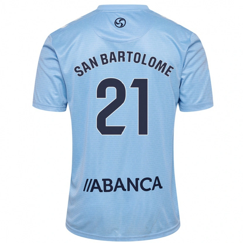 Danxen Kinder Víctor San Bartolomé #21 Himmelblau Heimtrikot Trikot 2024/25 T-Shirt