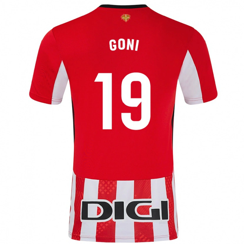 Danxen Kinder Marcos Goñi #19 Rot Weiß Heimtrikot Trikot 2024/25 T-Shirt