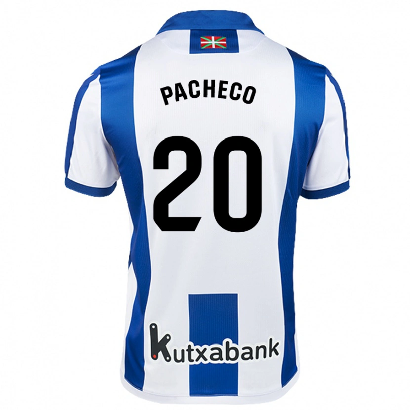 Danxen Kinder Jon Pacheco #20 Weiß Blau Heimtrikot Trikot 2024/25 T-Shirt