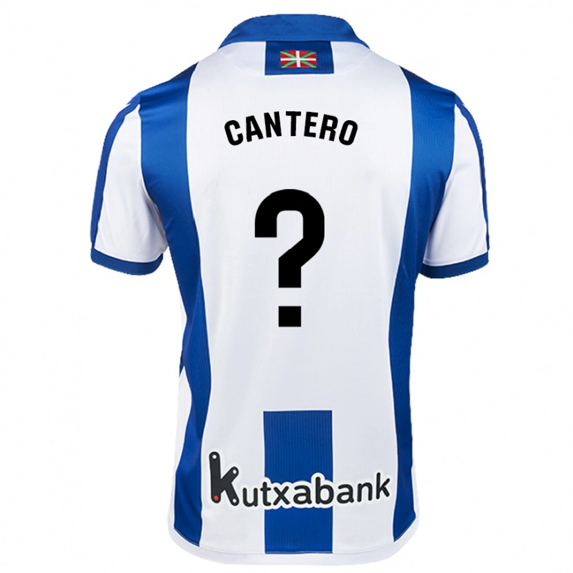 Danxen Kinder Yago Cantero #0 Weiß Blau Heimtrikot Trikot 2024/25 T-Shirt