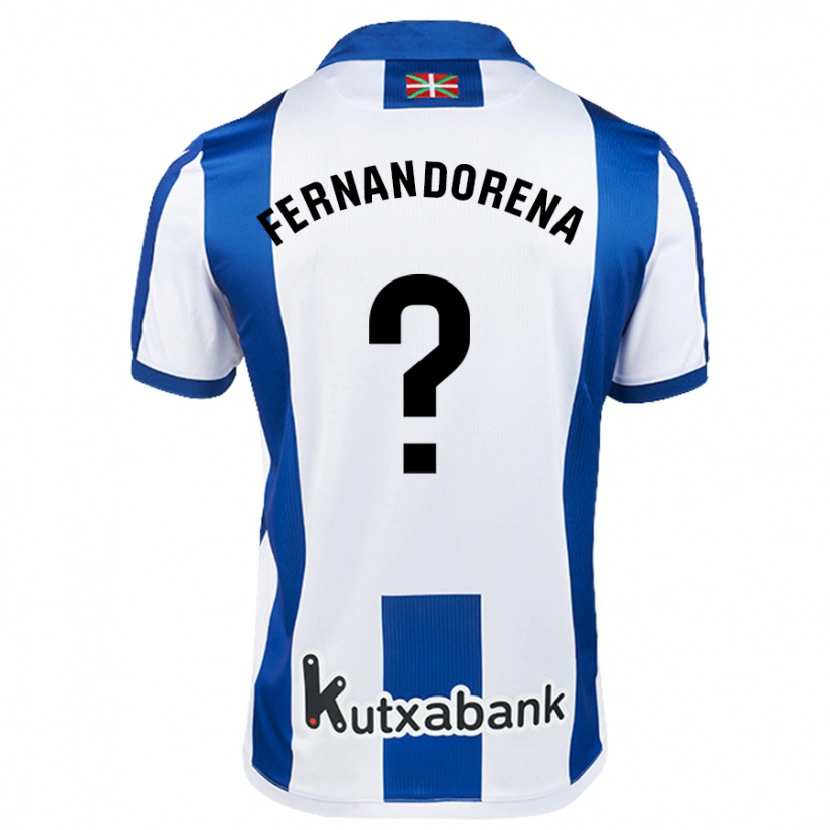 Danxen Kinder Alex Fernandorena #0 Weiß Blau Heimtrikot Trikot 2024/25 T-Shirt