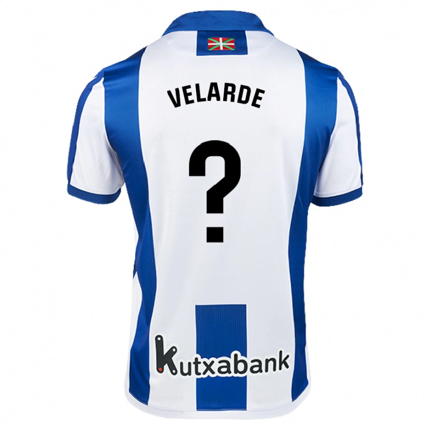 Danxen Kinder Alain Velarde #0 Weiß Blau Heimtrikot Trikot 2024/25 T-Shirt