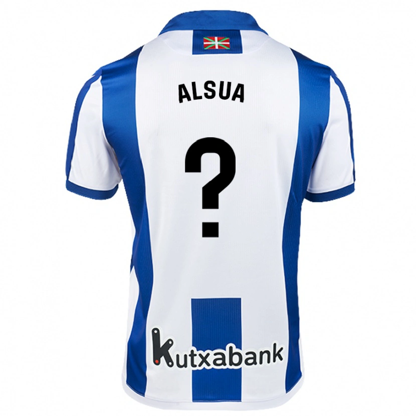 Danxen Kinder Adur Alsua #0 Weiß Blau Heimtrikot Trikot 2024/25 T-Shirt