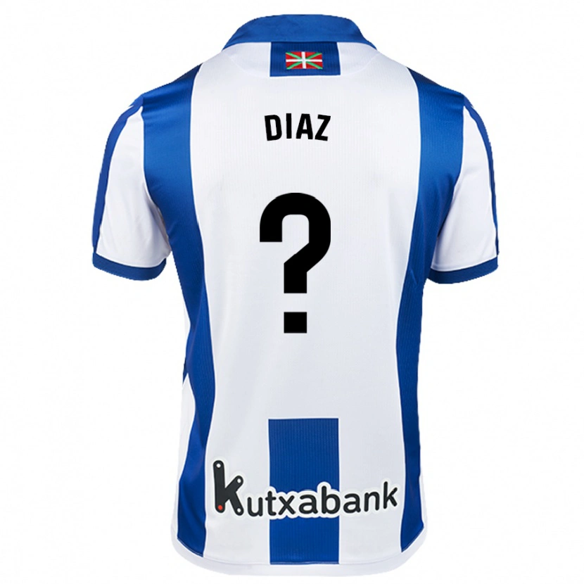 Danxen Kinder Dani Díaz #0 Weiß Blau Heimtrikot Trikot 2024/25 T-Shirt