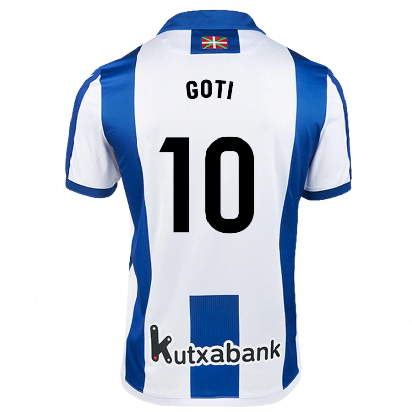 Danxen Kinder Mikel Goti #10 Weiß Blau Heimtrikot Trikot 2024/25 T-Shirt