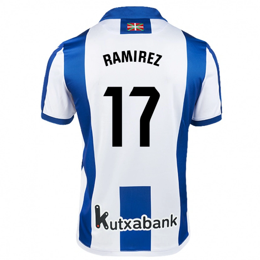 Danxen Kinder Darío Ramírez #17 Weiß Blau Heimtrikot Trikot 2024/25 T-Shirt