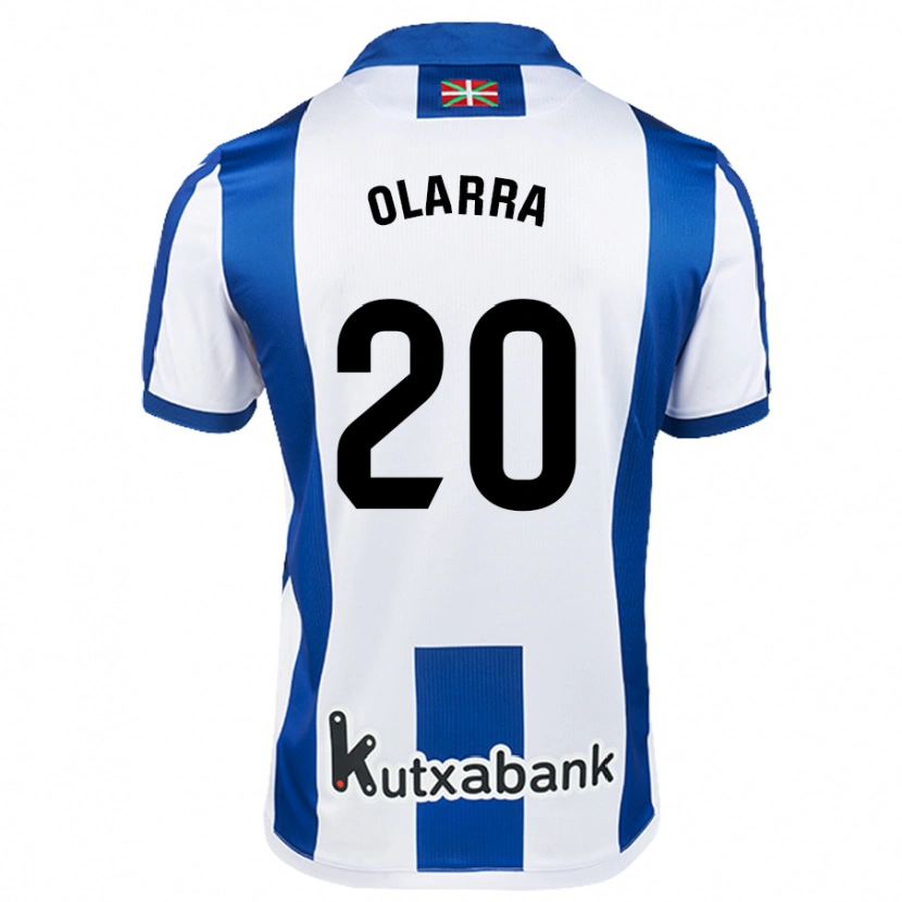 Danxen Kinder Aimar Olarra #20 Weiß Blau Heimtrikot Trikot 2024/25 T-Shirt