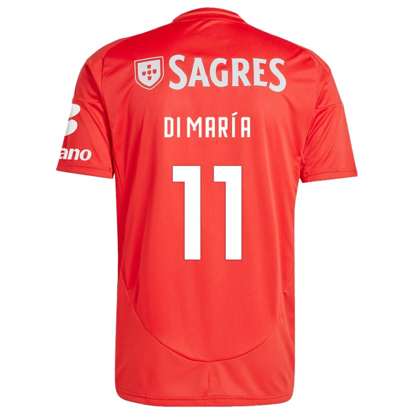 Danxen Kinder Ángel Di María #11 Rot Weiß Heimtrikot Trikot 2024/25 T-Shirt