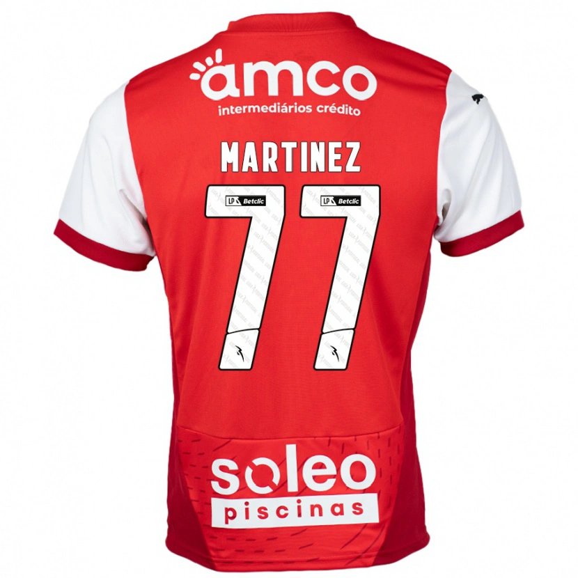 Danxen Kinder Gabri Martínez #77 Rot Weiß Heimtrikot Trikot 2024/25 T-Shirt