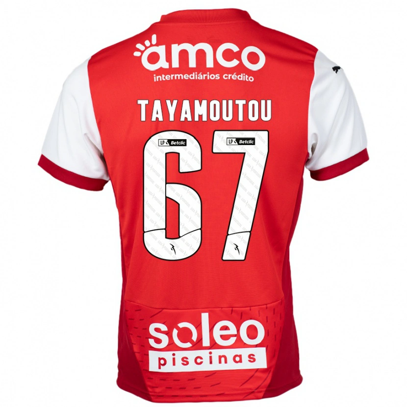 Danxen Kinder Enzo Tayamoutou #67 Rot Weiß Heimtrikot Trikot 2024/25 T-Shirt