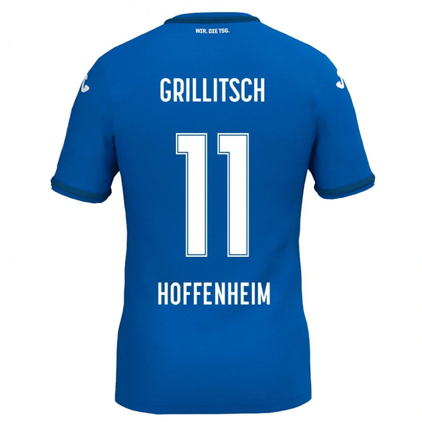 Danxen Kinder Florian Grillitsch #11 Königsblau Heimtrikot Trikot 2024/25 T-Shirt